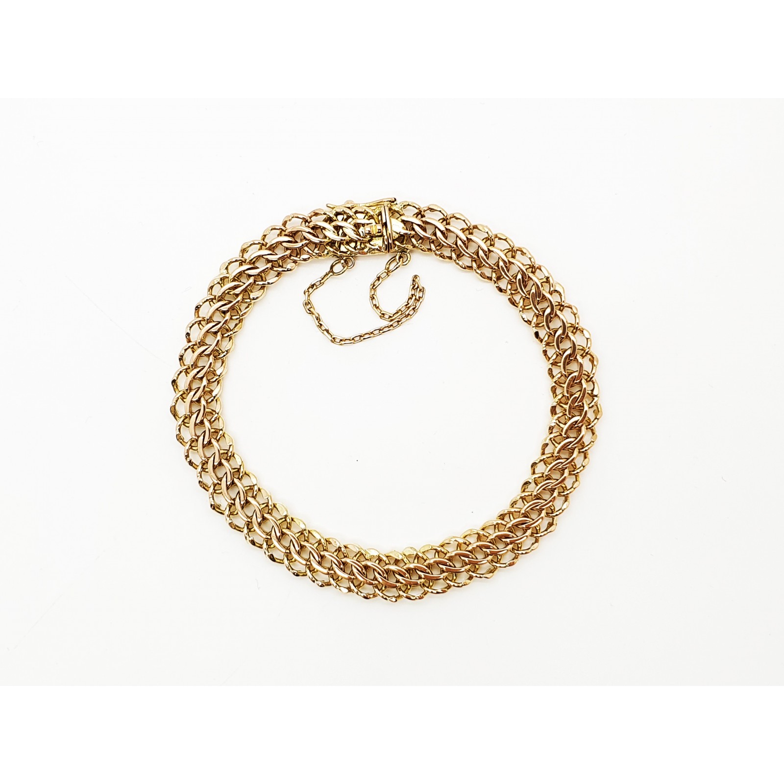 Pulsera Trenzada De Oro 18 KT 29 6 GR De Segunda Mano