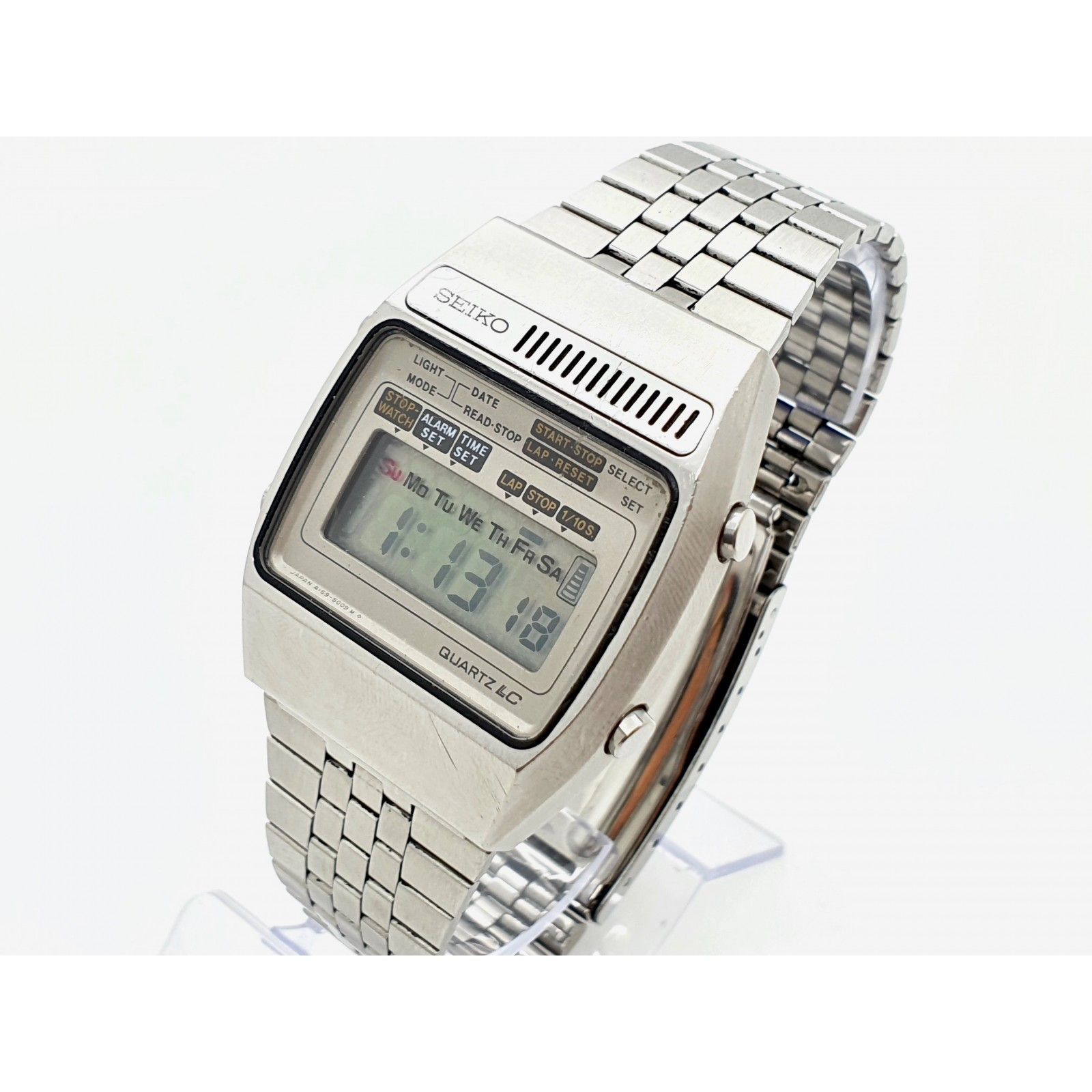 Reloj digital Seiko A159 5009 G Vintage Años 70 de segunda mano