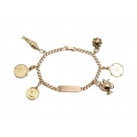 Pulsera esclava de Oro Rosa...