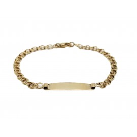 Pulsera con placa de Oro 18...
