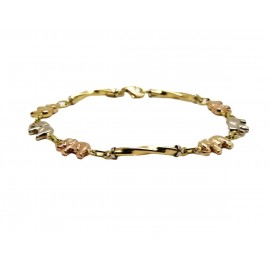 Pulsera de Oro Tricolor 18...