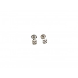 Pendientes de Oro Blanco 18...