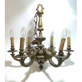 Lámpara Antigua de Bronce...