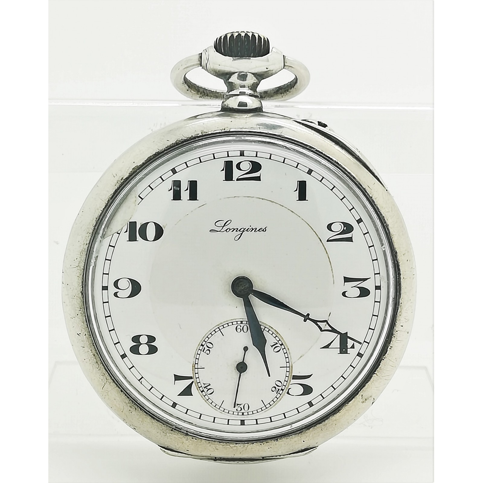 Reloj de Bolsillo LONGINES Plata 0'800 Grands Prix 7 - Cuerda Cal. 18.49 de  entre 1908