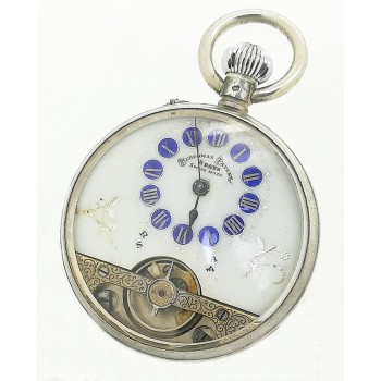 Reloj de bolsillo HEBDOMAS 8 Days de Plata 800 swiss made de 1910 de segunda mano