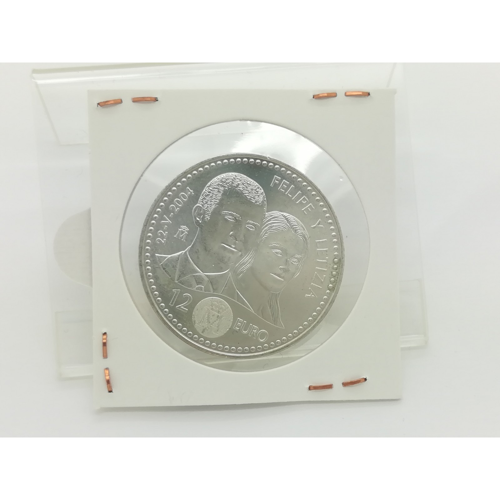 Pasado Milagroso Exención Moneda Plata de 12 Euros 2004 22-V-2004 Felipe y Letizia de segunda mano
