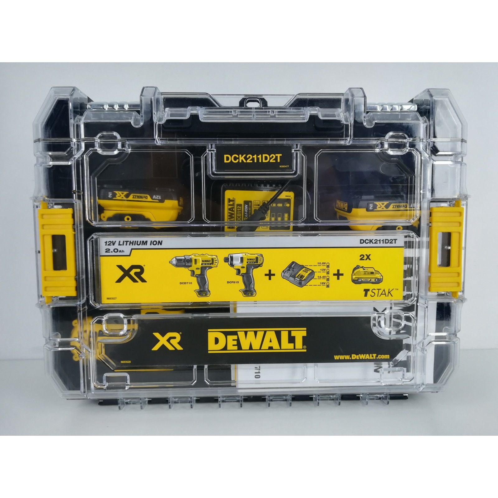 Kit Trapano DeWalt DCK211D2T-QW 10.8V - Con Cacciavite A Impulso E Organizer TSTAK - Foto 5