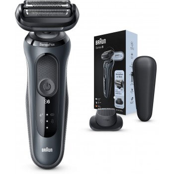 Afeitadora Eléctrica BRAUN Series 6 Máquina de Afeitar Barba con  Recortadora de Precisión y Cabezal SensoFlex