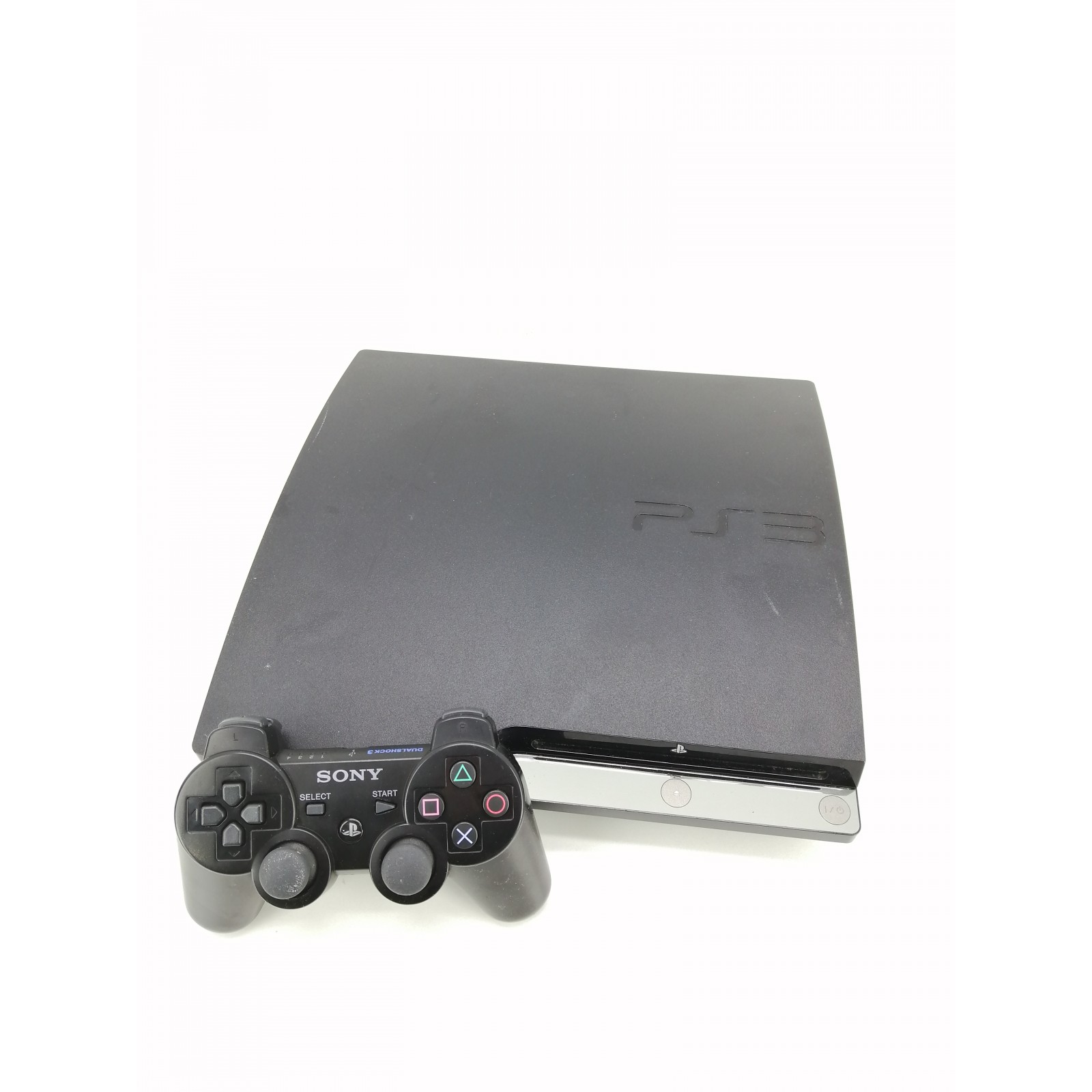 Consola Playstation 3 SONY PS3 Slim 320Gb Negra con mando y cables de  segunda mano