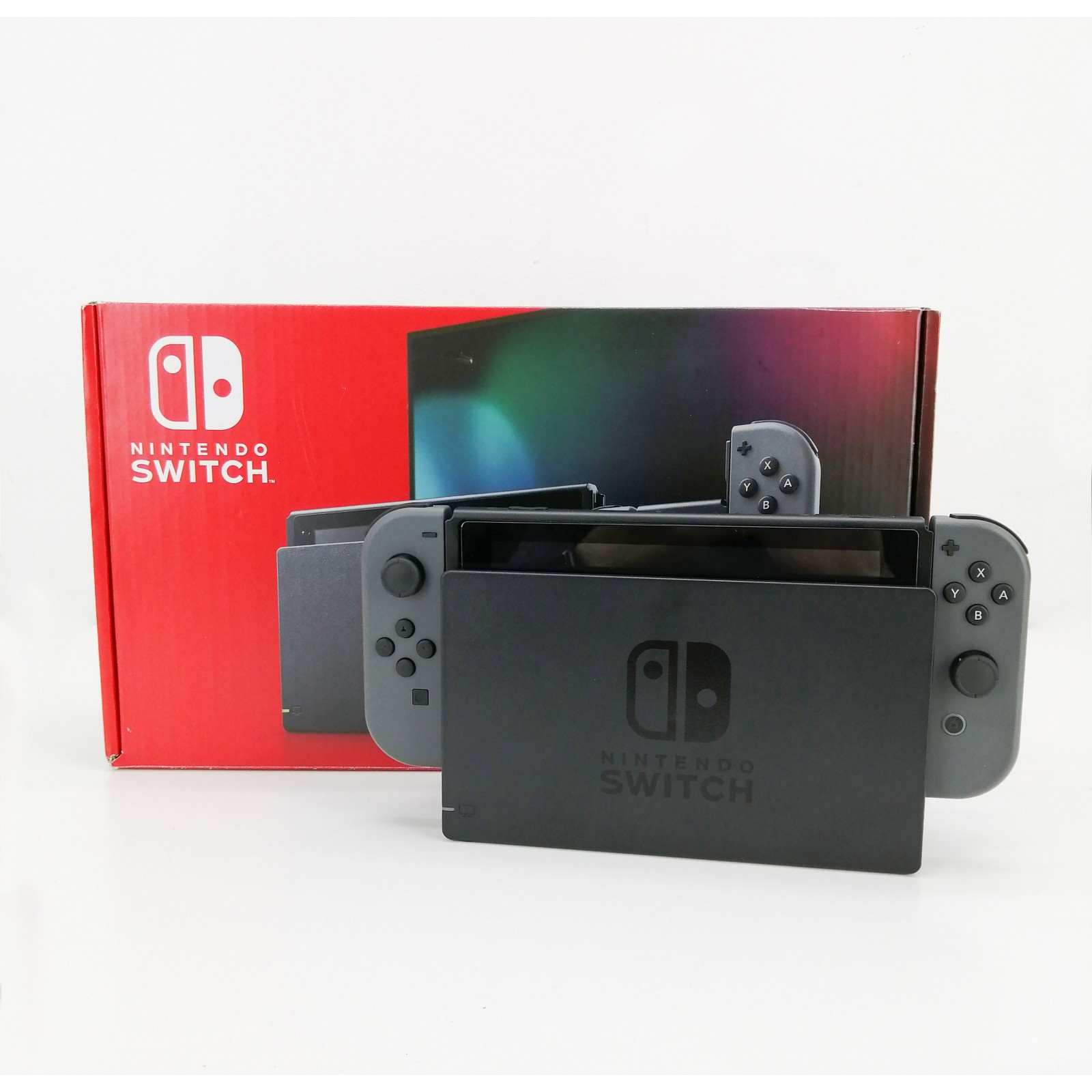 Consola Nintendo Switch Gris con caja y de mano