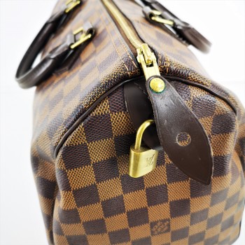 Bolso de mano Louis Vuitton Speedy 35 en lona Monogram marrón y