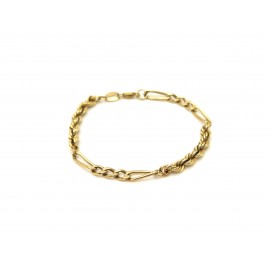 PULSERA COMBINADA ORO 18 K...