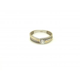 Anillo de Oro Blanco 18 K...