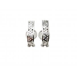 PENDIENTES ORO BLANCO18 K...