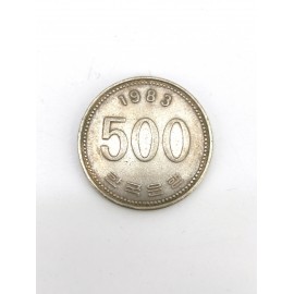 Moneda de 500 won de Corea...