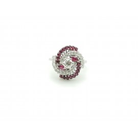 Anillo de Oro Blanco 18 K...