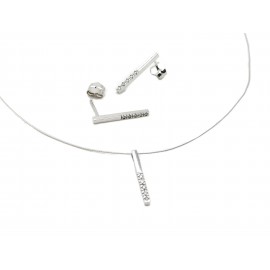 Conjunto de Oro Blanco 18 K...