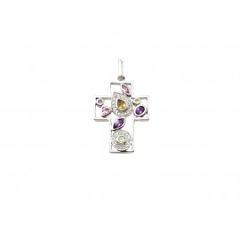 Cruz de Oro Blanco 18 K 7.4...
