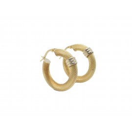Pendientes de Oro Bicolor...