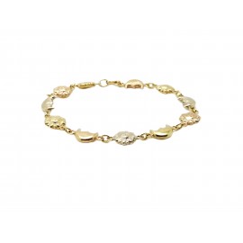 Pulsera de Oro Tricolor 18...
