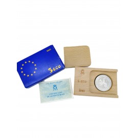 Moneda de Plata 5 ECU -...