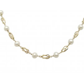 Collar de Oro con Perlas 18...