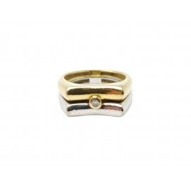 Anillo doble Oro Bicolor 18...