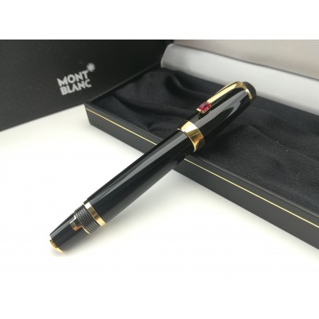 PLUMA MONTBLANC BOHEME RETRÁCTIL ROUGE PIEDRA ROJA + ESTUCHE